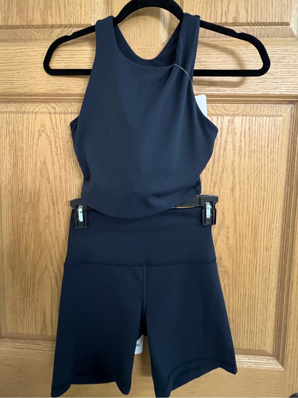 NWT CRZ Yoga Shorts & Bra Set Navy Size 4/6 Medium (2 Pieces)